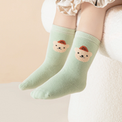Baby’s Fuzzy Terry Rabbit Embroidery Socks 3-Pack
