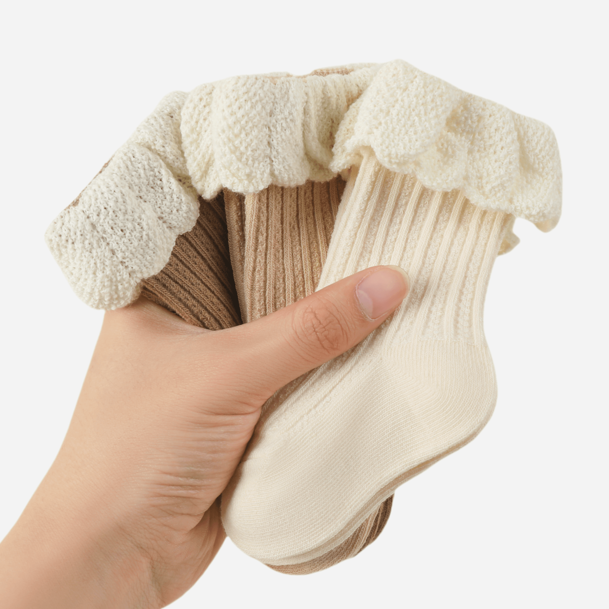 Babies Scalloped Cuff Socks-3 Pack - Weavasocks