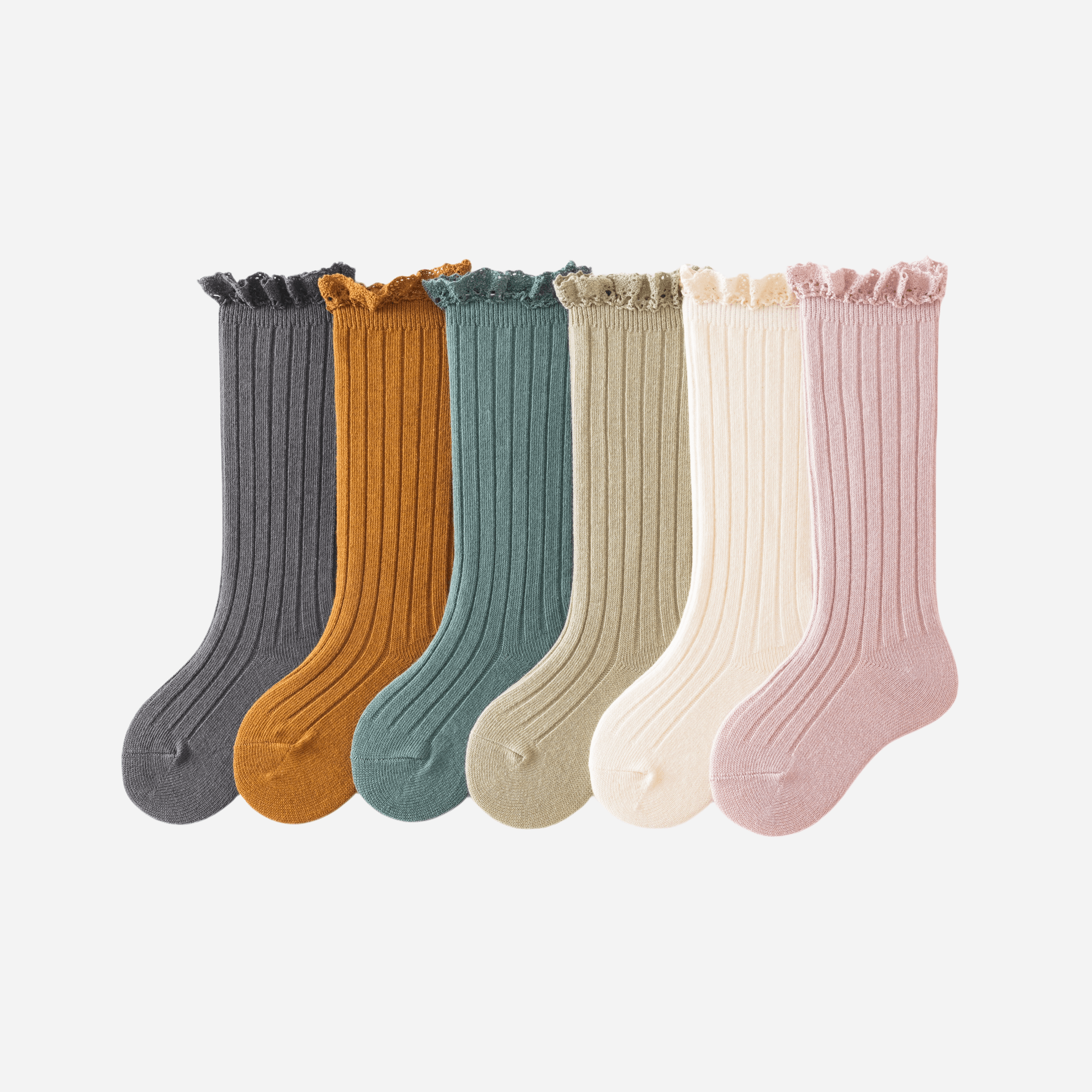 Babies The Lace Trim Knee-Highs-3 pack - Weavasocks