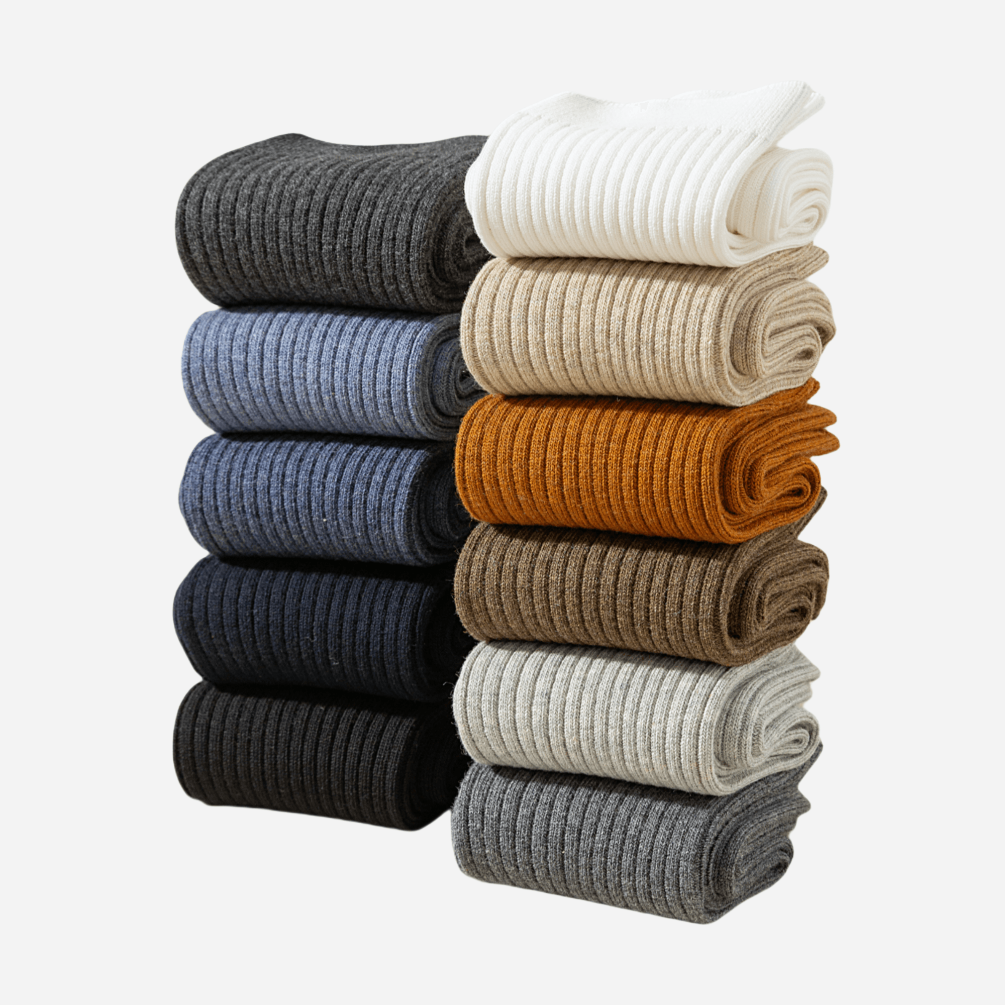 Men's All-Weather Ribbed Socks-5 Pack
