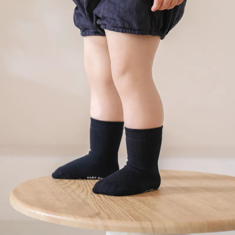 Babies' Non-Slip Socks with Bear Grips-3 Pairs