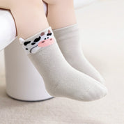 Baby’s Ultra-Soft Baby Cotton Animal Socks 4-Pack
