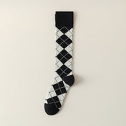 Preppy Argyle Knee Highs