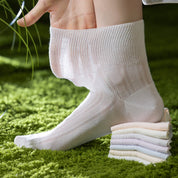 "Breezy Stretch" Ultra-Thin Mesh Quarter Socks - product photo showing breathable mesh comfort
