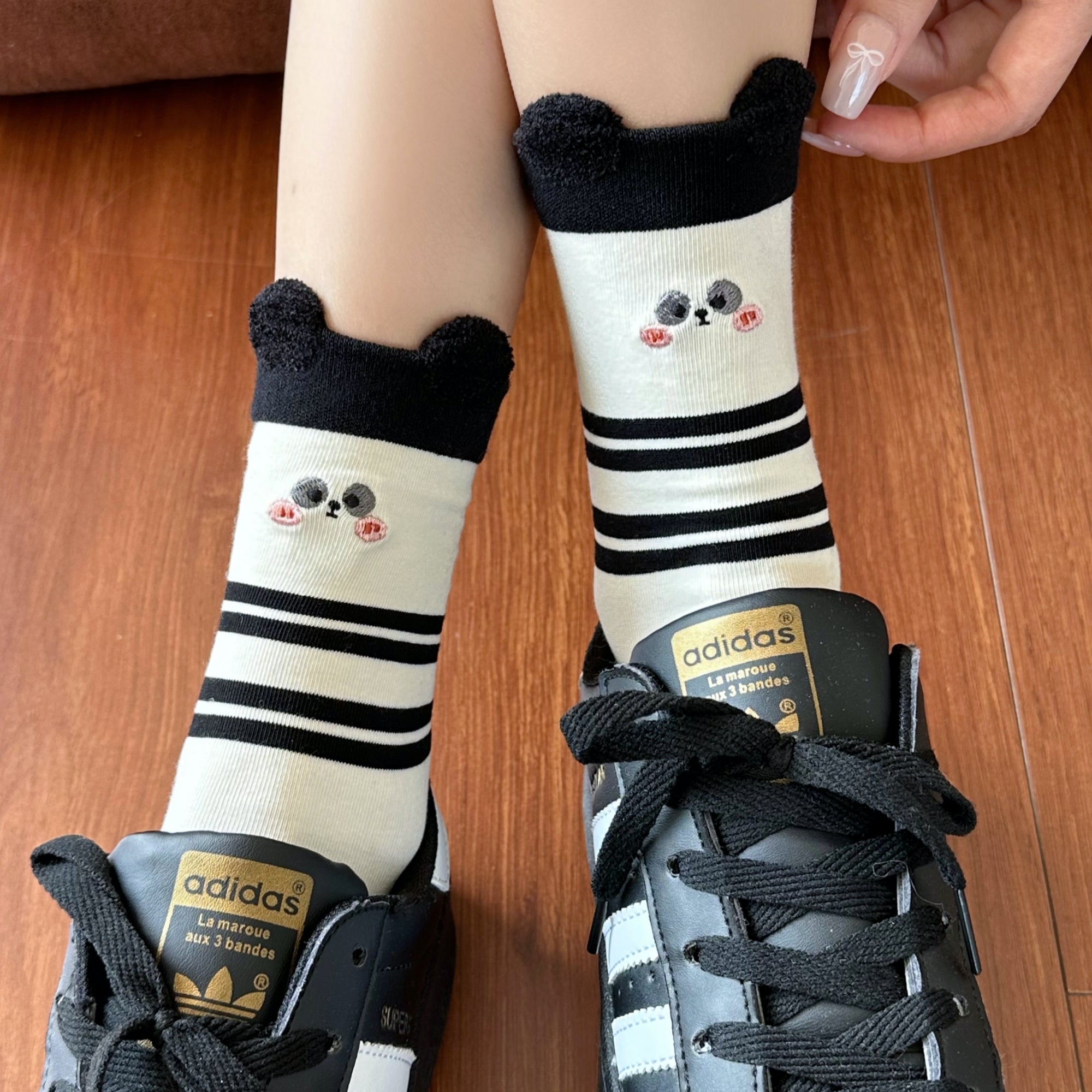 Women's Cute 3D Animal Ear Crew Socks - Single Pair
