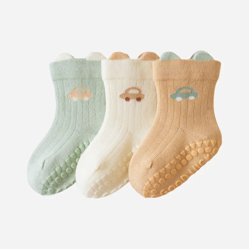 Babies Little Cruiser Grip Socks-3 Pairs
