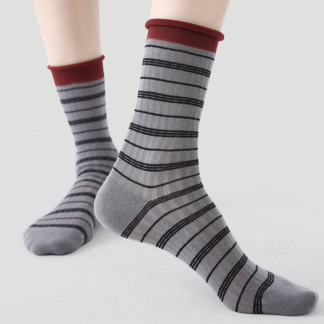 Women's Metallic Shimmer Mesh Crew Socks (3-Pack) - sock set showing breathable mesh comfort