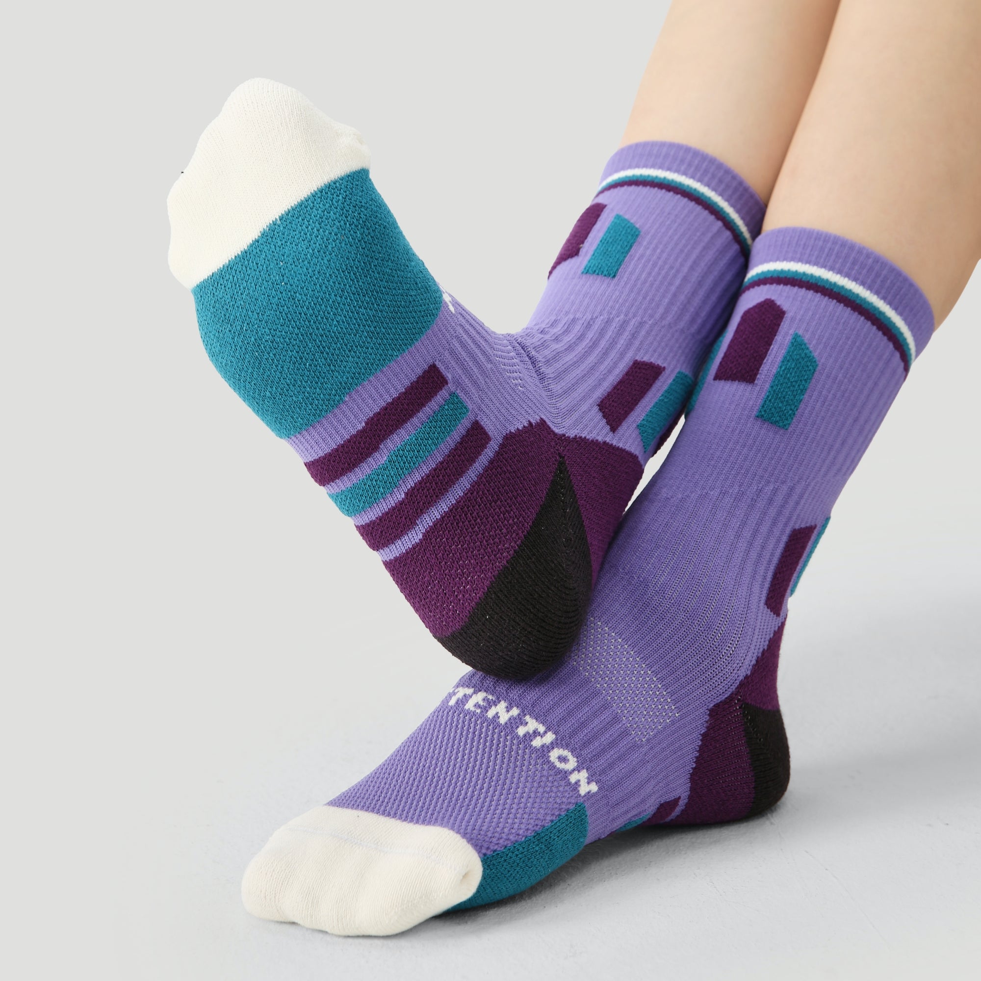 Women's Performance Athletic Crew Socks-Lavender-1 Pack