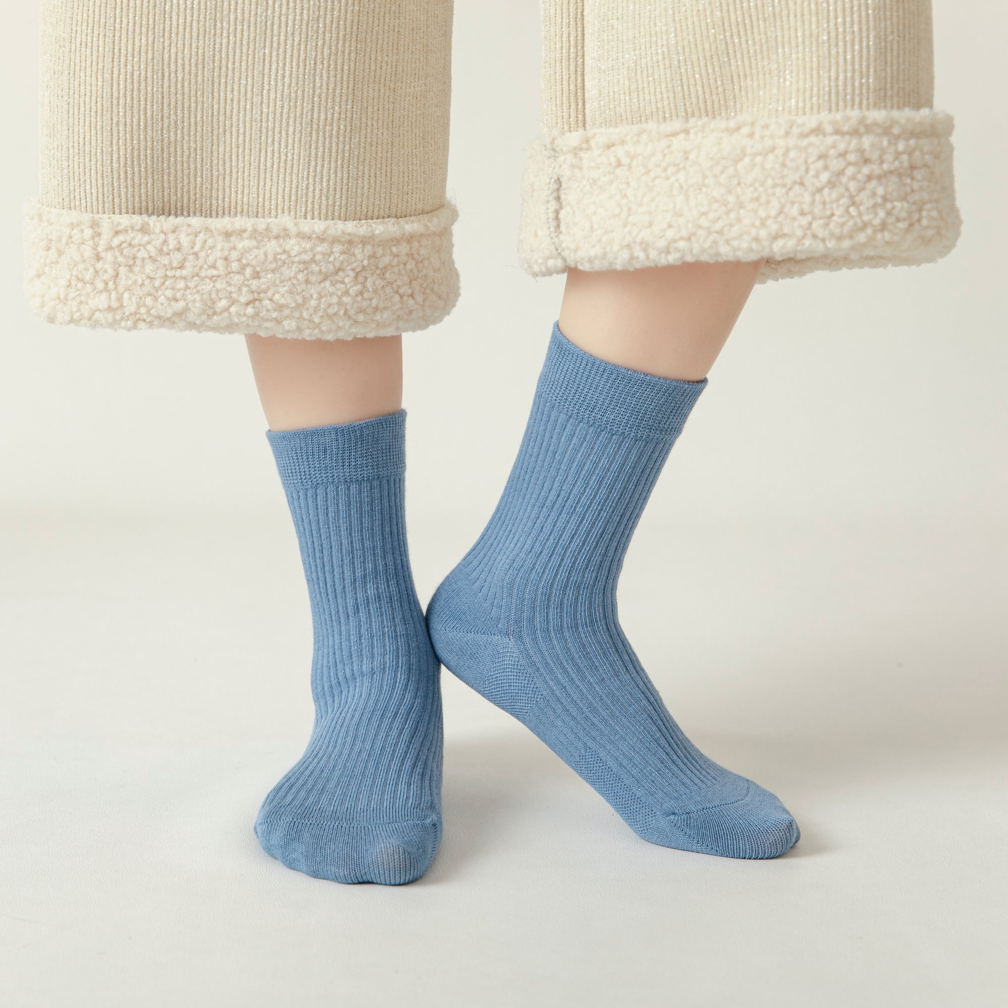 Kid's Unisex Ribbed Socks - 3 Pairs