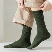 Men's 92% Cotton Ribbed Tall Crew Socks