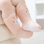 Baby’s Pastel Animal Ear Cuff Non-Slip Floor Socks