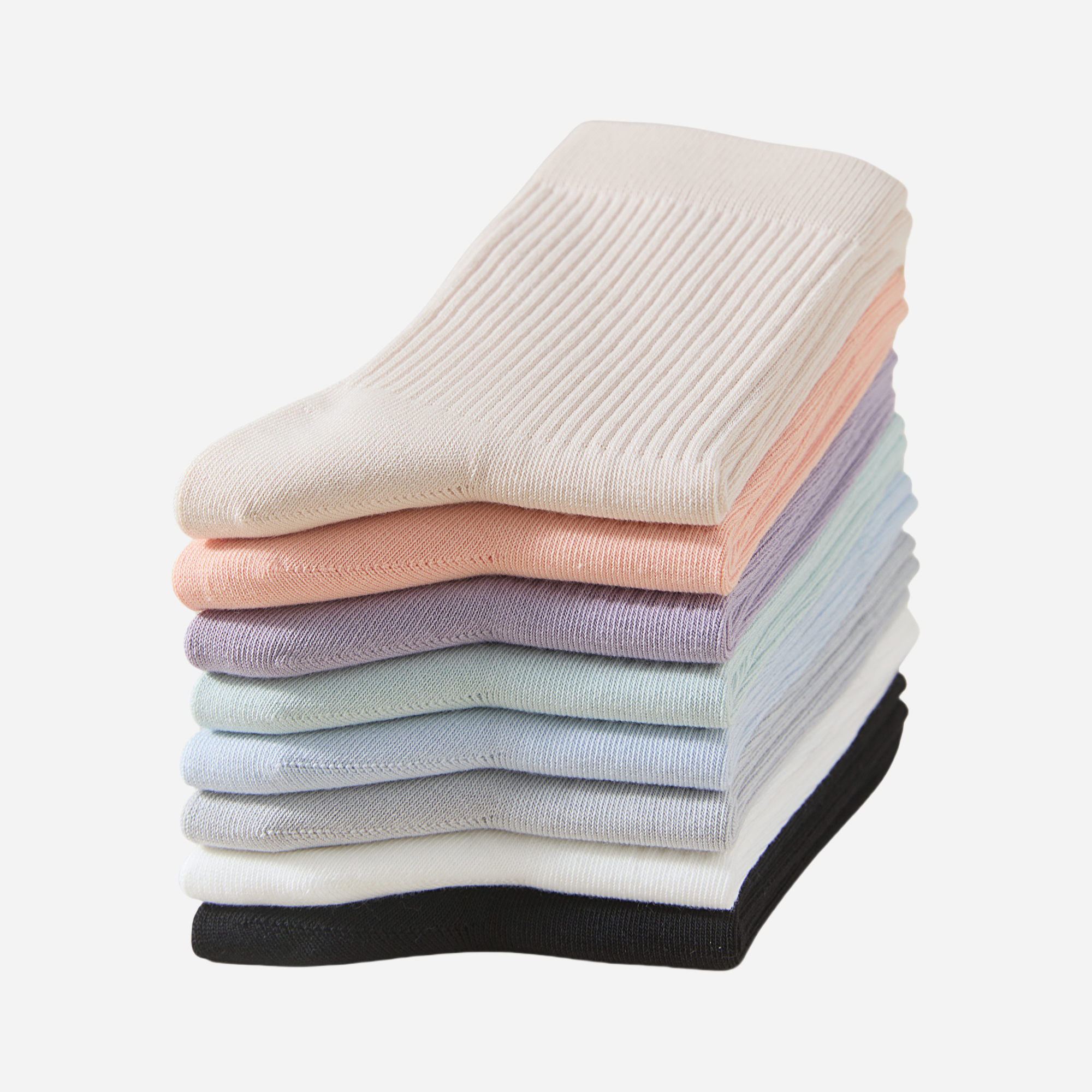 Women's Fresh Rib Crew Socks-5 Pack