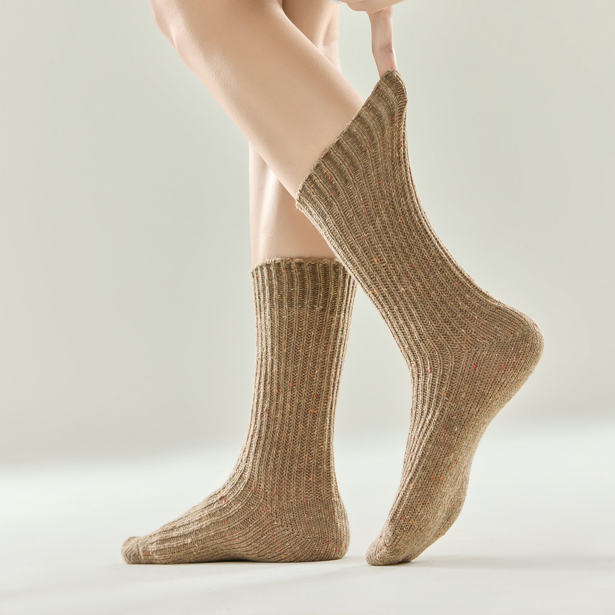 Women's Cozy Flecked Ribbed Socks - 4 Pairs