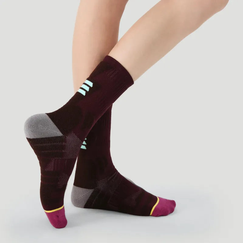 Performance Crew Socks - Maroon