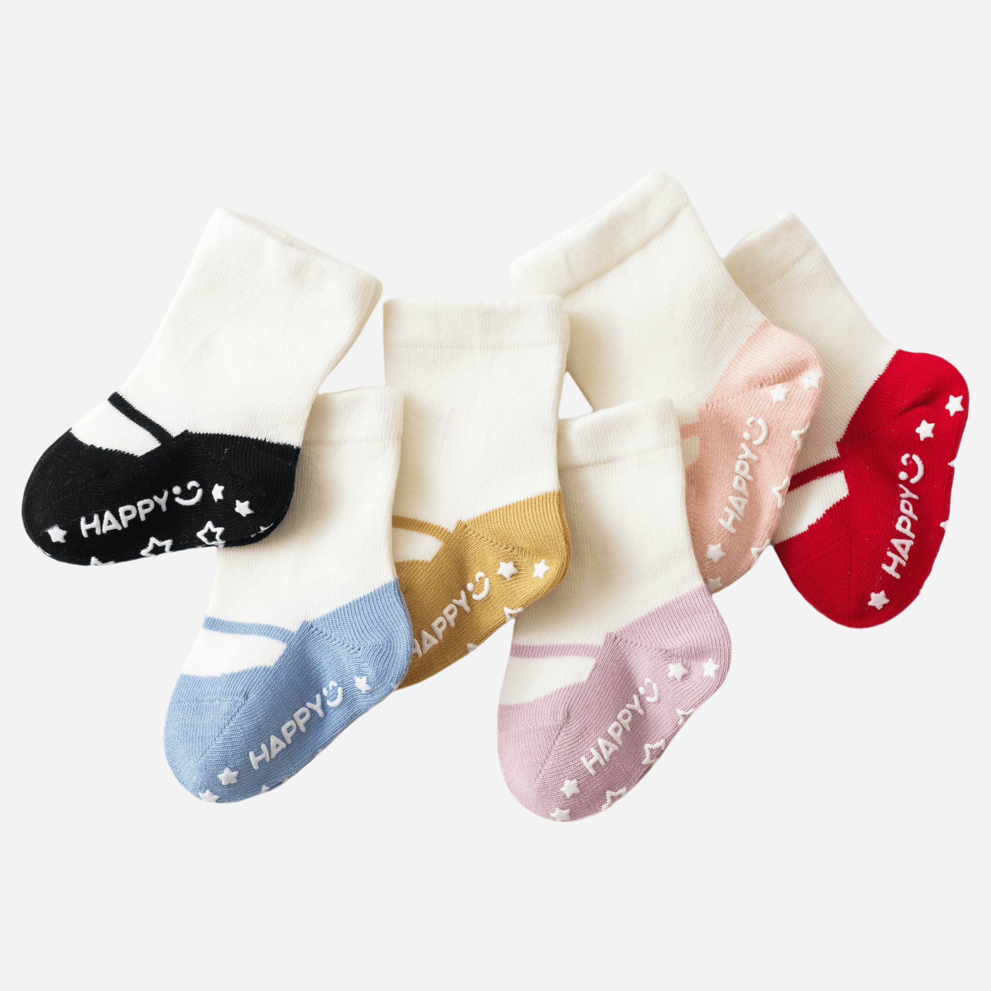 Babies Joyful Grip Socks-4 Pack - Weavasocks