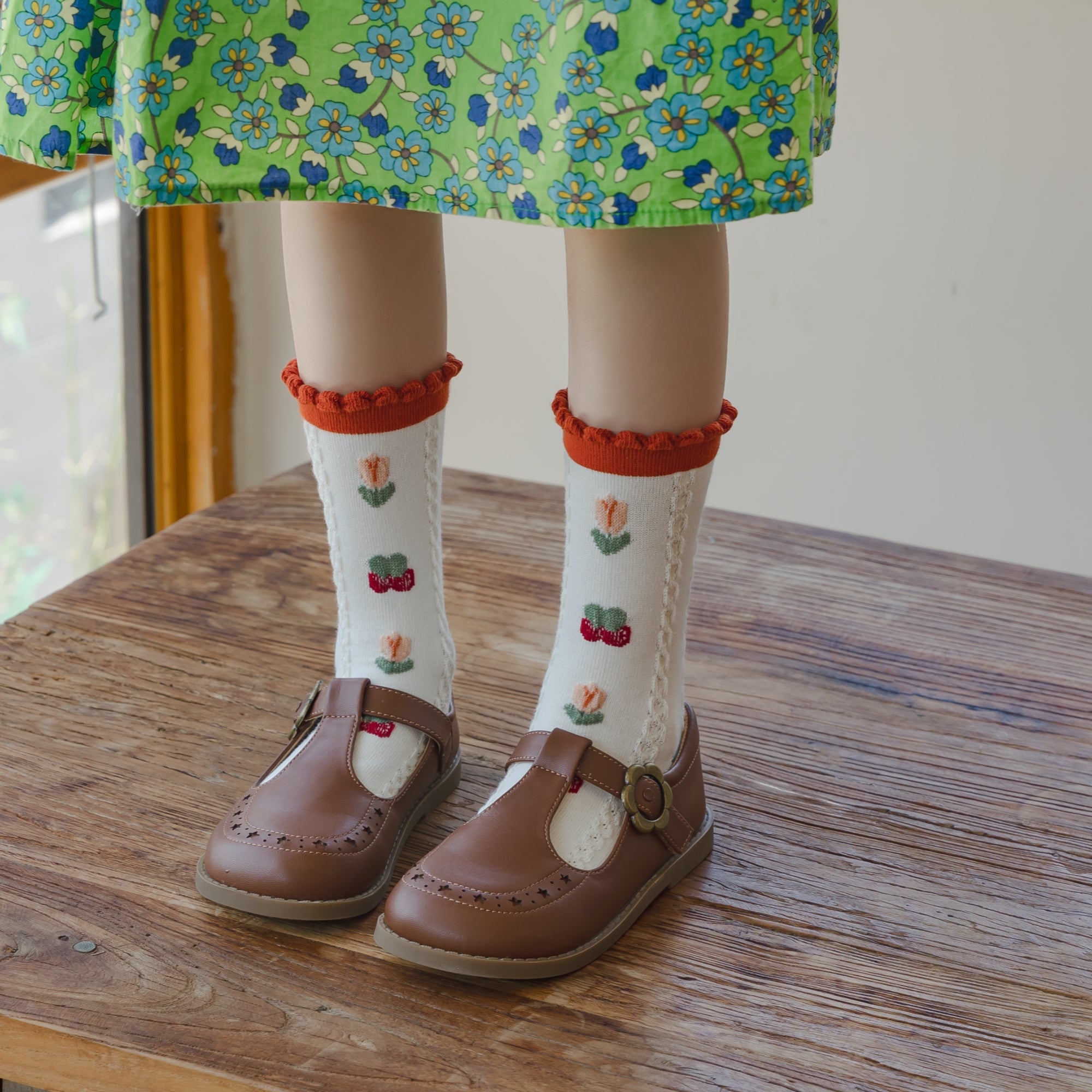 Kid's Girls' Autumn Character Crew Socks - 5 Pairs