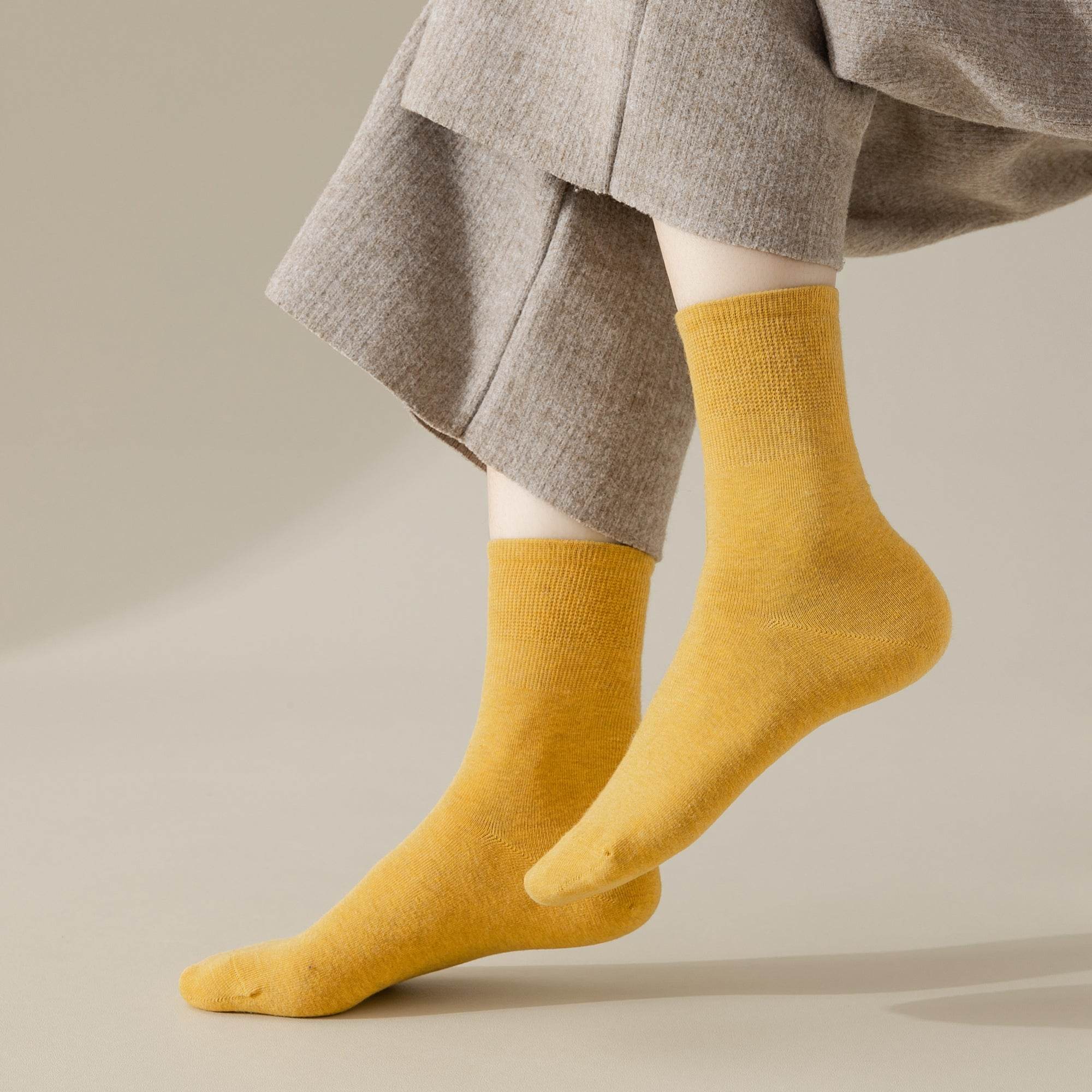 Women's Cozy Heathered Crew Socks - 3 Pairs