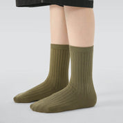 Kid's Classic Solid Color Ribbed Socks B - 5 Pairs - Weavasocks