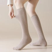Ribbed Cotton Knee Highs