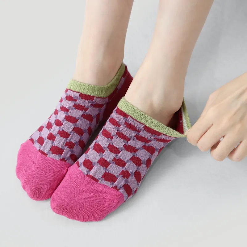 Patterned No-Show Socks