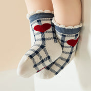 Baby’s Blue Plaid & Red Heart Love Socks 4-Pack