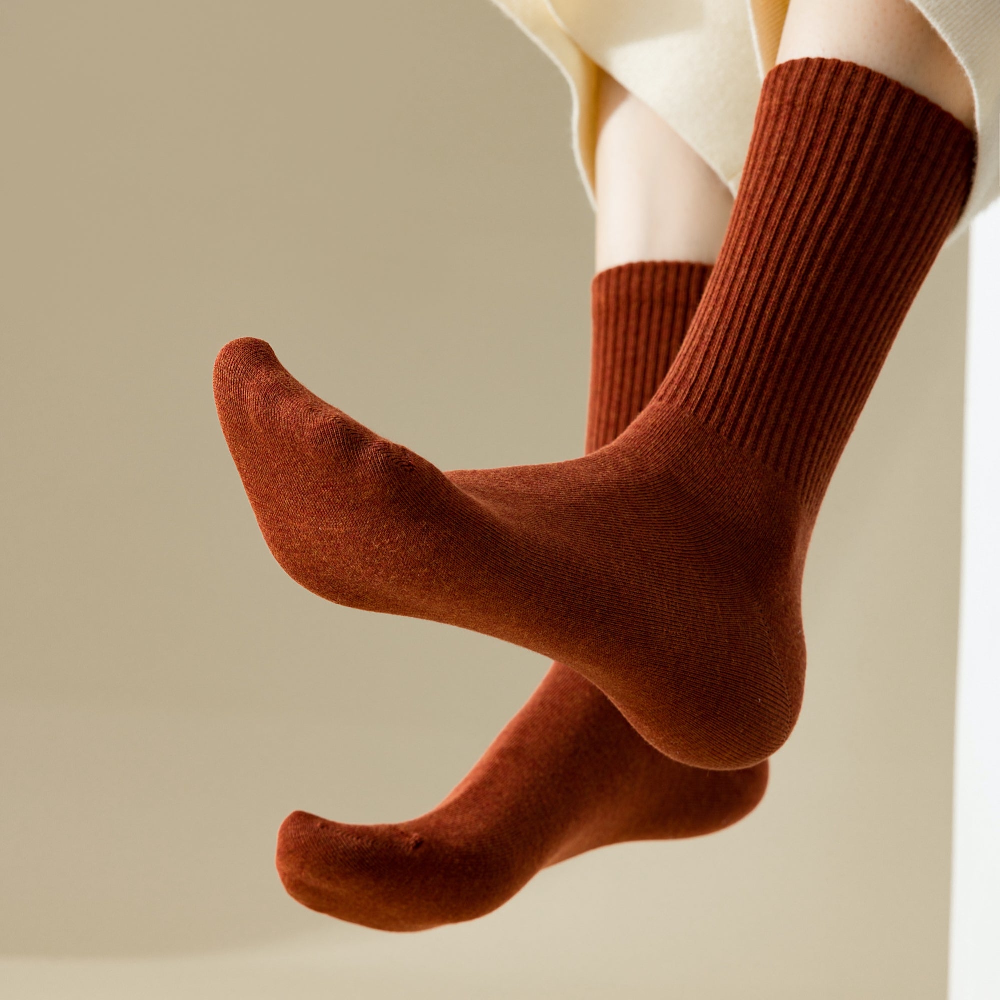 Women's Classic Cotton Ribbed Socks - 5 pairs