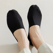 Men's Mulberry Silk & Modal Ultra-Thin No-Show Socks - product photo showing modal and mulberry silk comfort