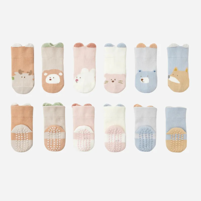 Babies' Non-Slip Socks for New Walkers-3 Pairs