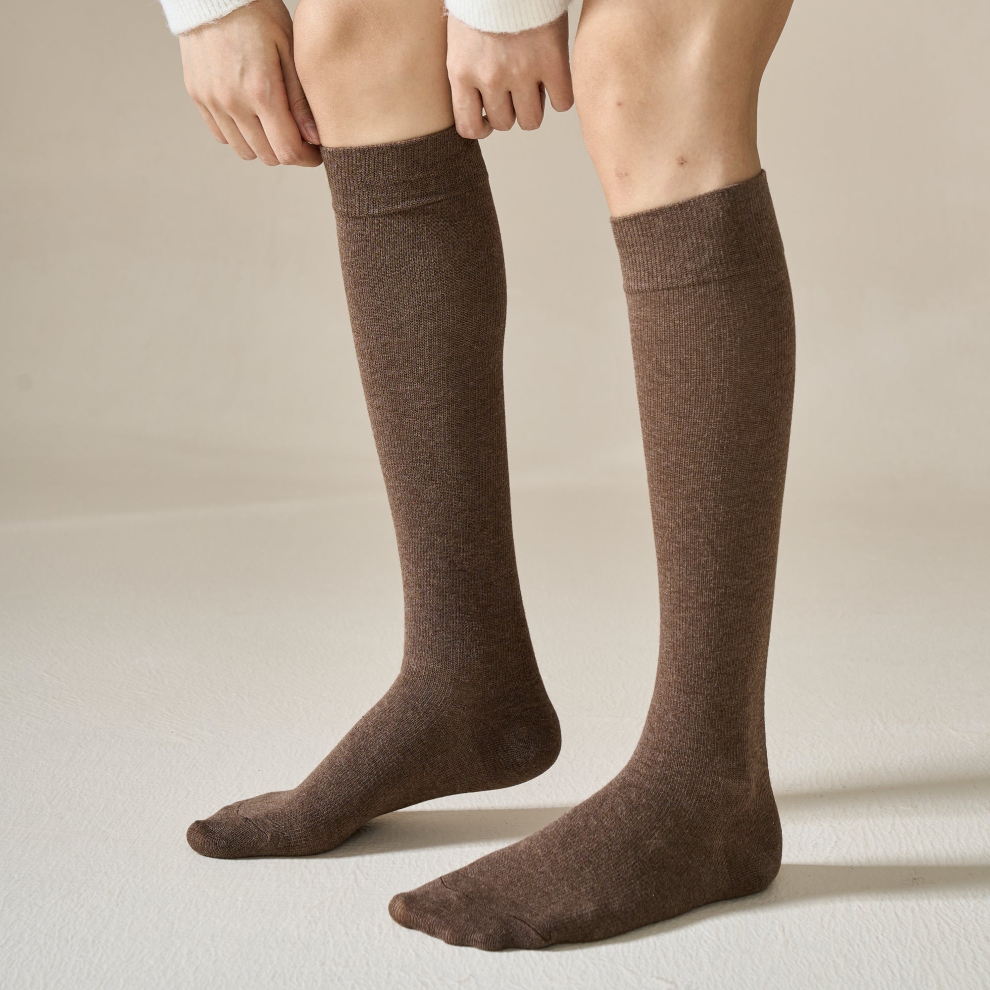 Women's Soft Combed Cotton Knee-High Socks - Single Pair