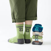 Kid's Graphic Sport Crew Socks - 5 Pairs - Weavasocks