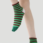 "Geometric Muse" Textured Pattern Ankle Socks 3-Pack