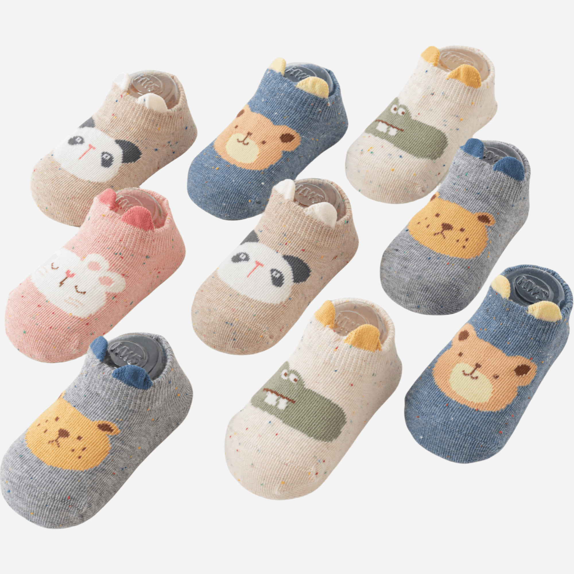 Babies' No-Show Grip Socks-5 Pack - Weavasocks