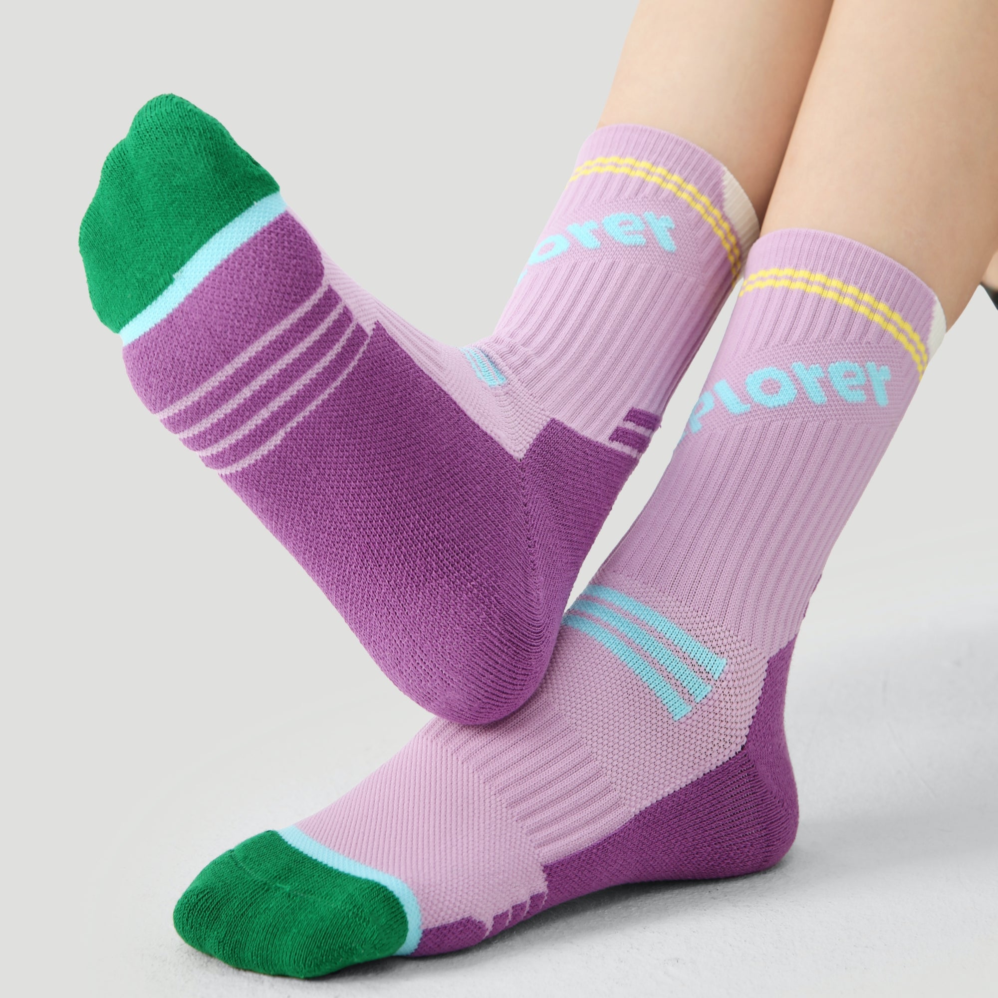 Women's Performance Athletic Crew Socks-Purple-1 Pack