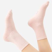 Kid‘s 97% Cotton Solid Ribbed Crew Socks 5-Pack