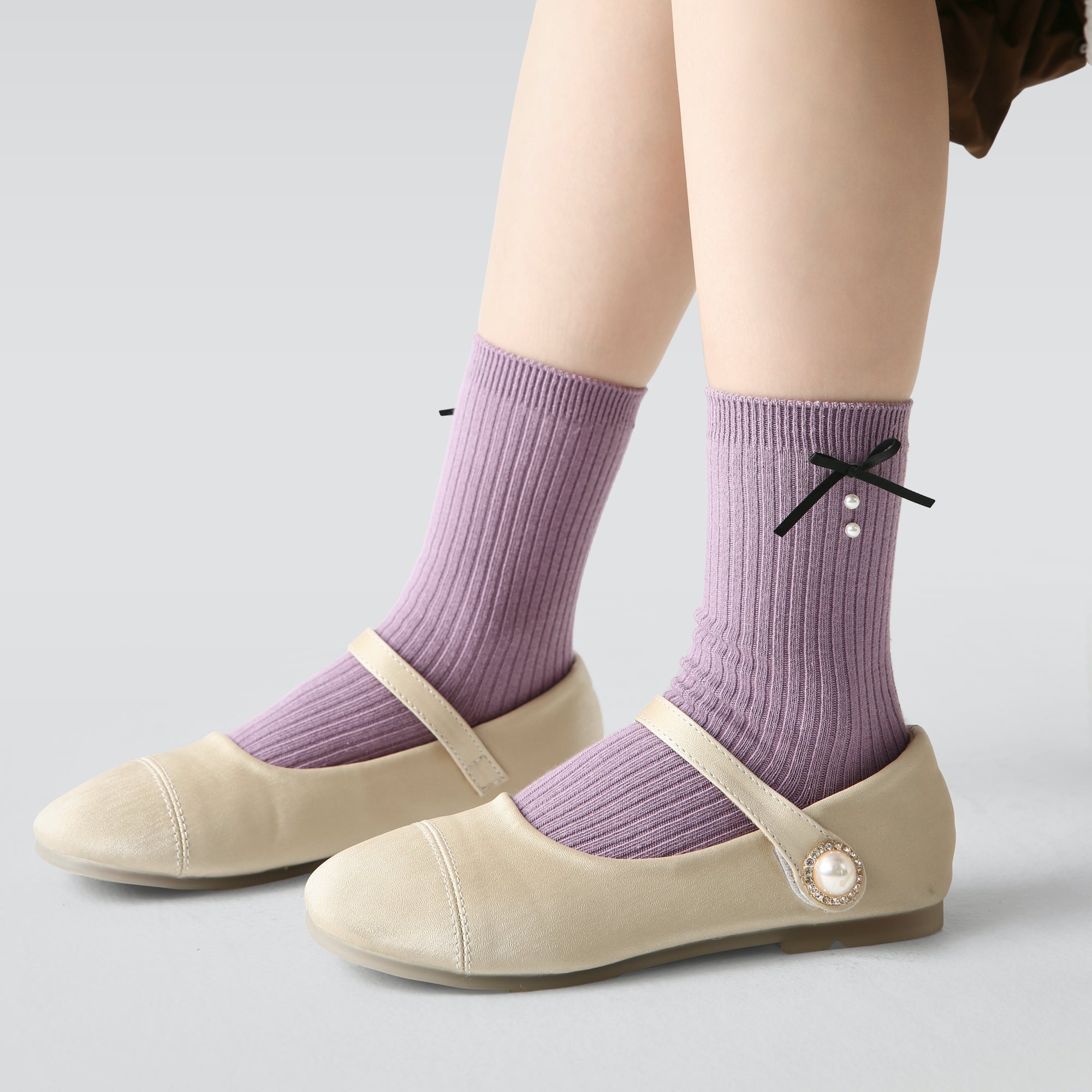 Kid's Girls' Sweet Bunny Ruffle Socks - 3 Pairs