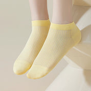 Women's Mulberry Silk & Modal Ultra-Thin Low-Cut Socks - product photo showing modal and mulberry silk comfort
