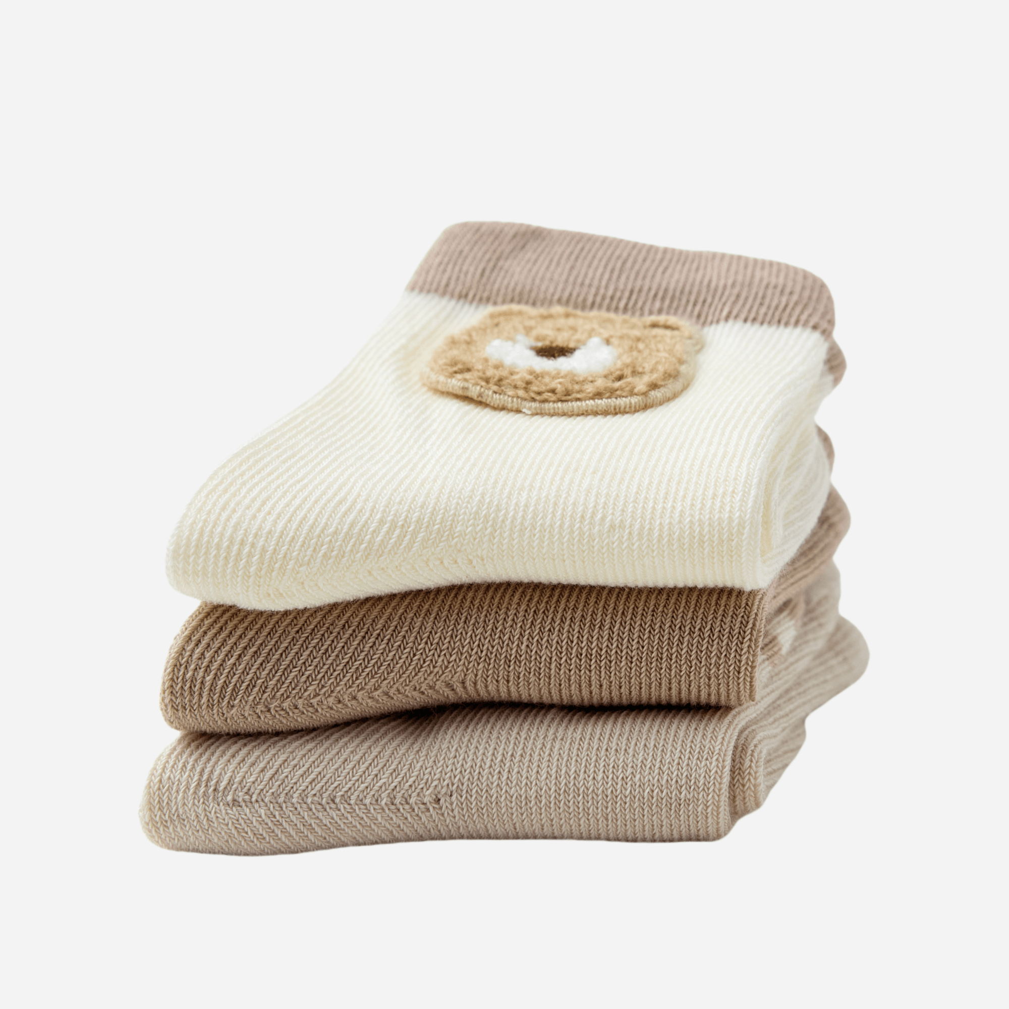 Babies Fuzzy Bear Crew Socks-3 Pack - Weavasocks