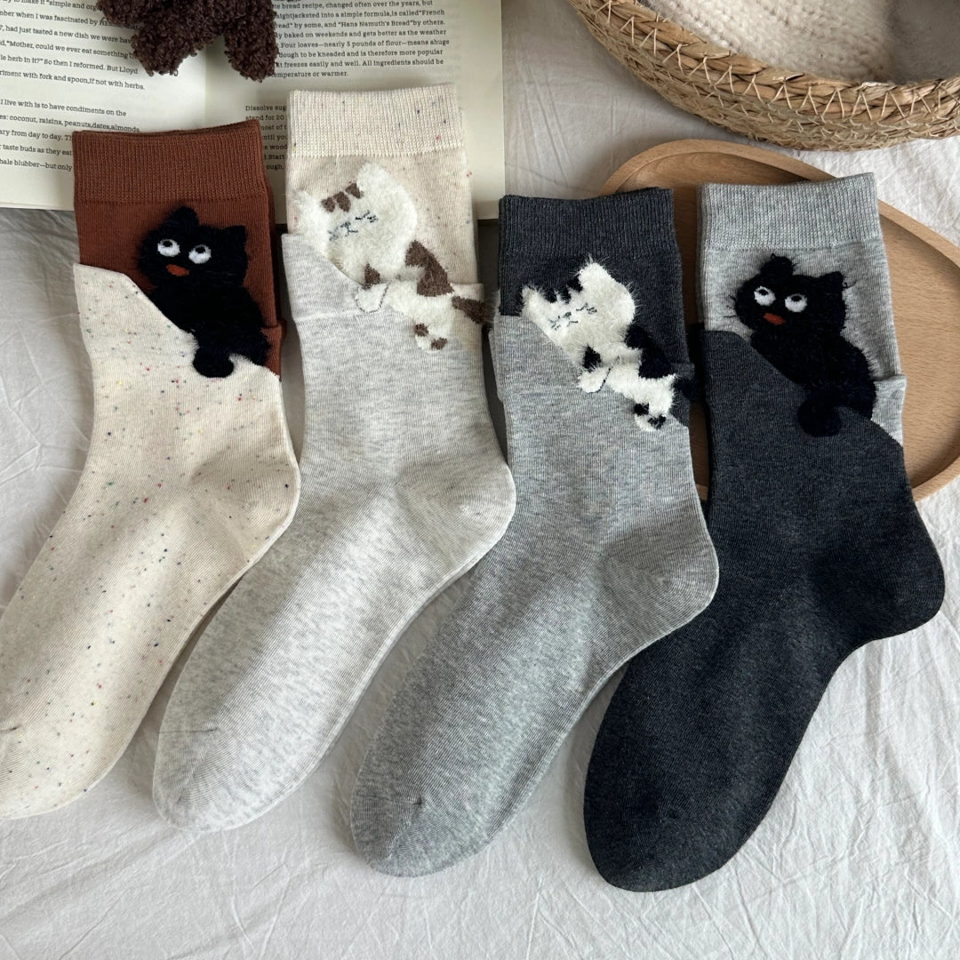 Peeking Cat Socks
