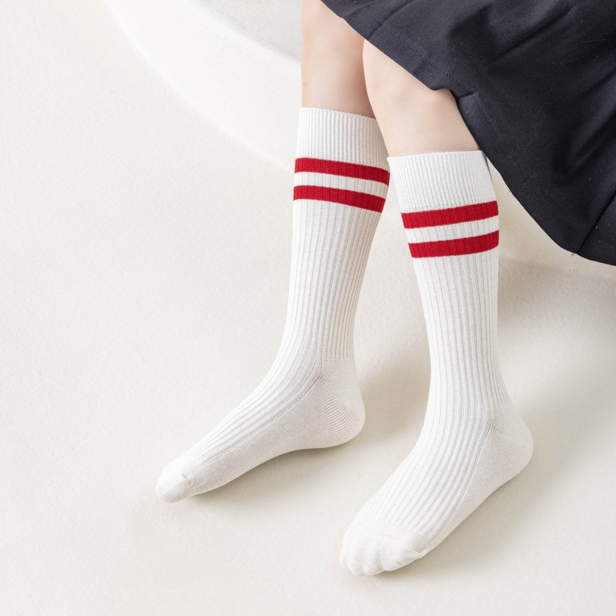 Kid's Retro Stripe Ribbed Socks - 3 Pairs - Weavasocks