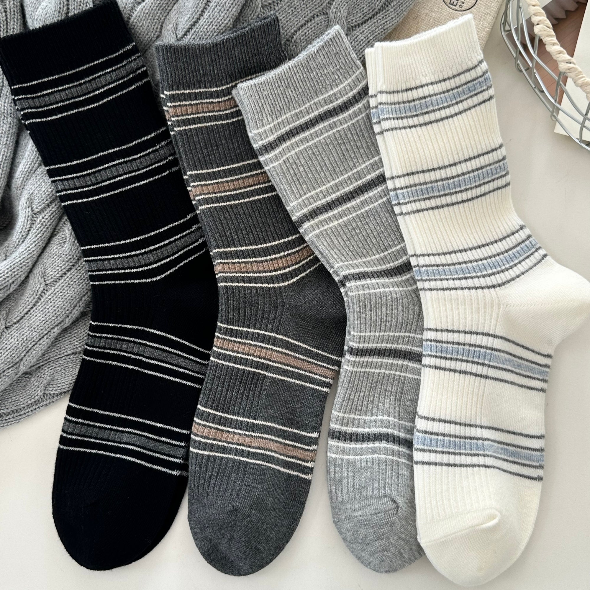 Women's Retro Varsity Striped Socks - Single Pair