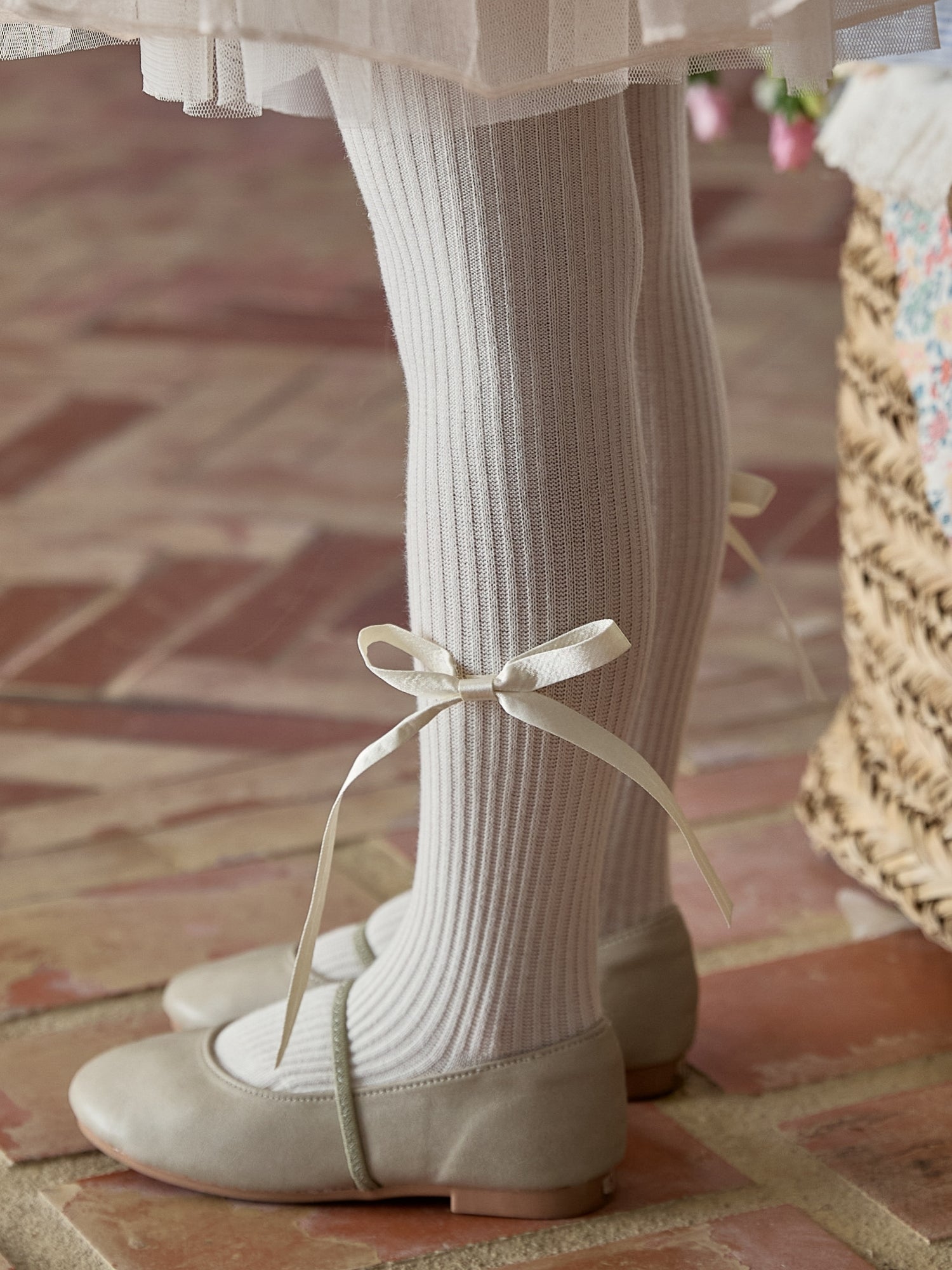Babies' Princess Style Ribbed Tights -1 Pack