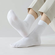 Men's 60% Bamboo Fiber Anti-Odor Crew Socks - product photo showing secure grip comfort