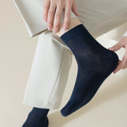Men's Silk & Modal Ultra-Thin Cooling Quarter Socks - product photo showing modal and mulberry silk comfort
