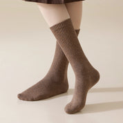 Women's 95% Cotton Heathered Long Crew Socks
