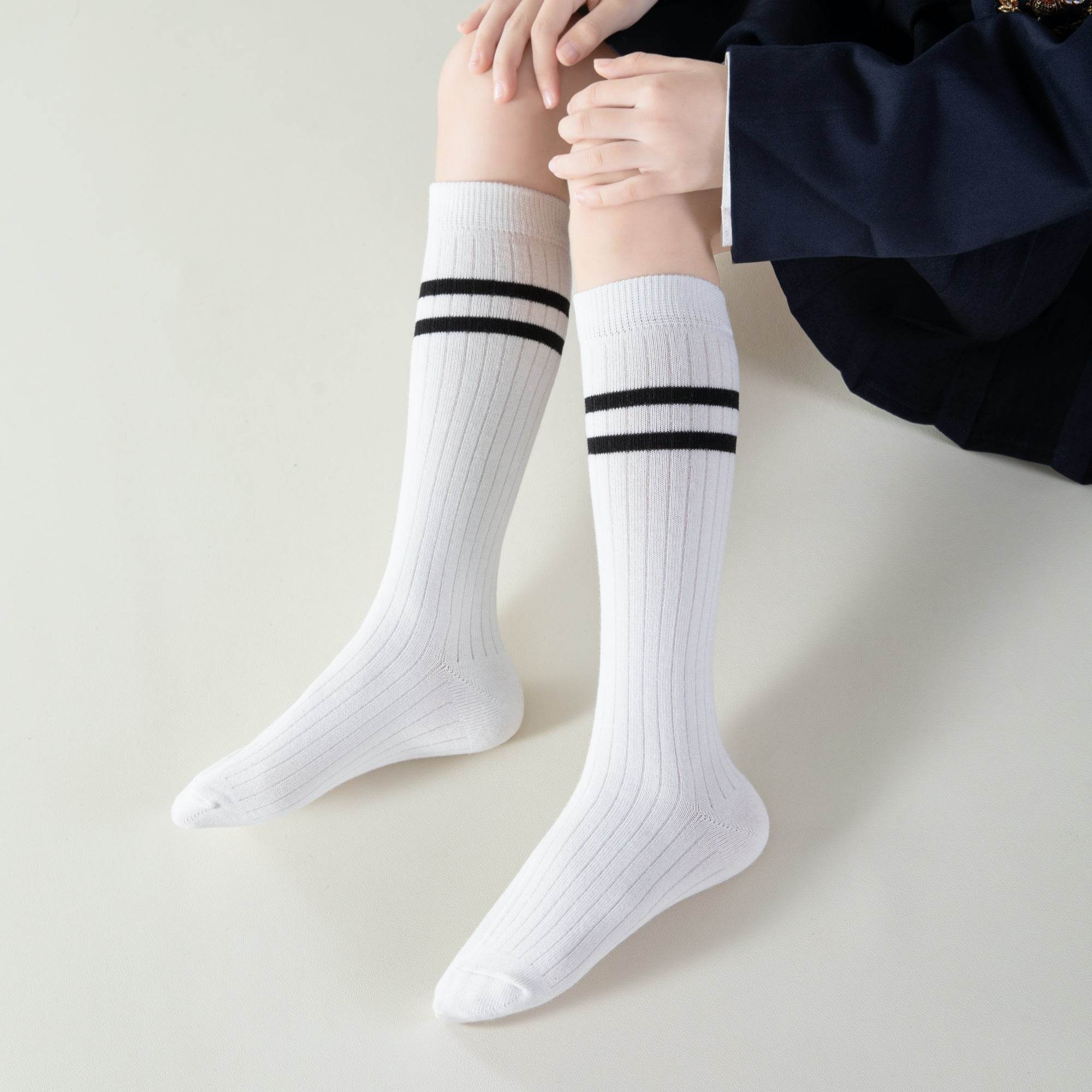Kid's Varsity Stripe Knee High Socks - 3 Pairs - Weavasocks