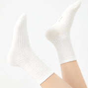 Kids' 97% Cotton Ribbed Socks Cool Blue 5-Pack