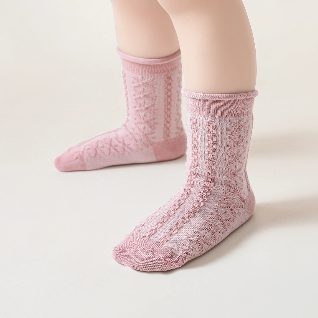 Baby’s Summer Pastel Mesh Socks 4-Pack