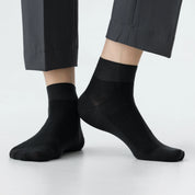 Men's 99% Supima® Cotton Breathable Mesh Ankle Socks - product photo showing breathable mesh comfort