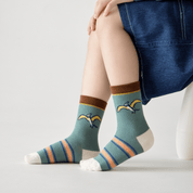 Kid's Retro Dinosaur Crew Socks - 5 Pairs - Weavasocks