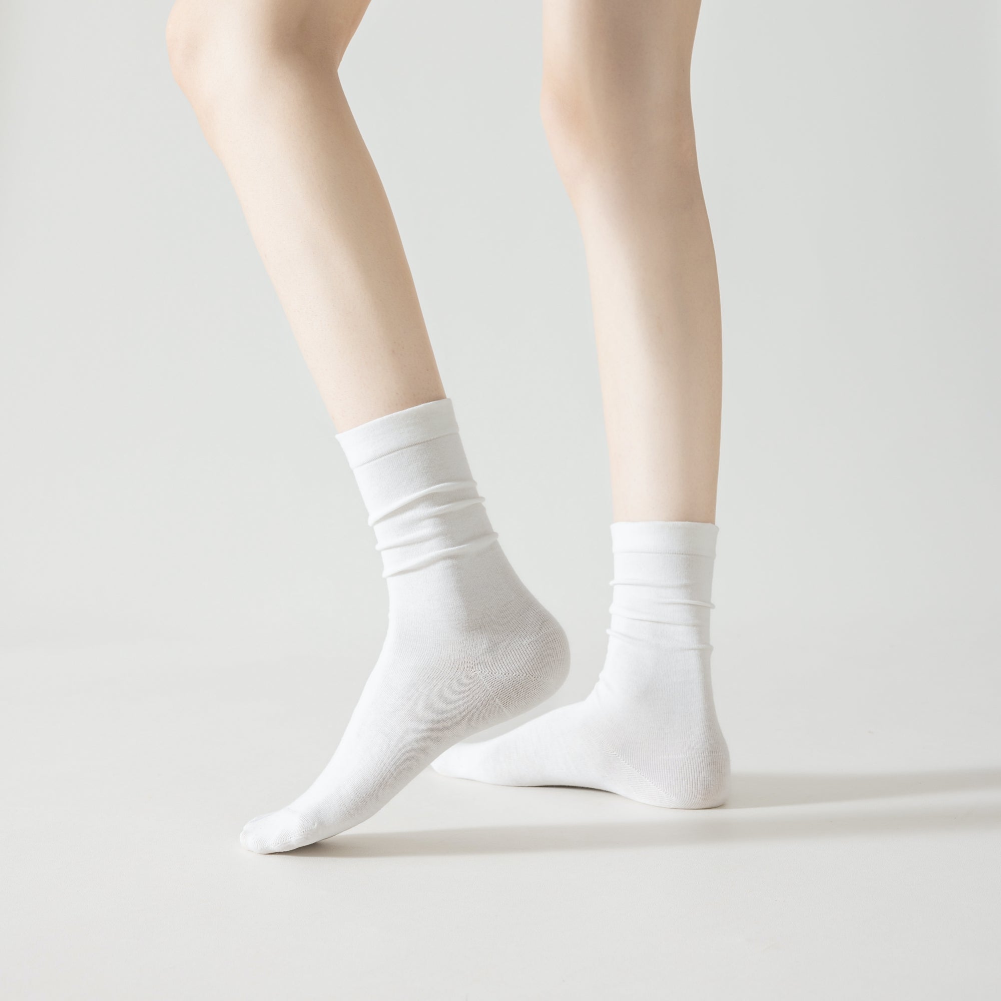 Women's Pure Organic Cotton Crew Socks - 5 Pairs